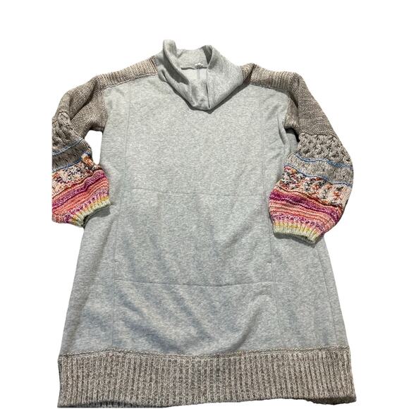 Daily Practice Anthropologie Sweater Cozy Cowl Neck Women’s L Embroidered - Picture 3 of 11